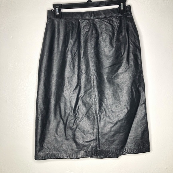 West Bay Leather Skirt Black Size 10 - Picture 1 of 7